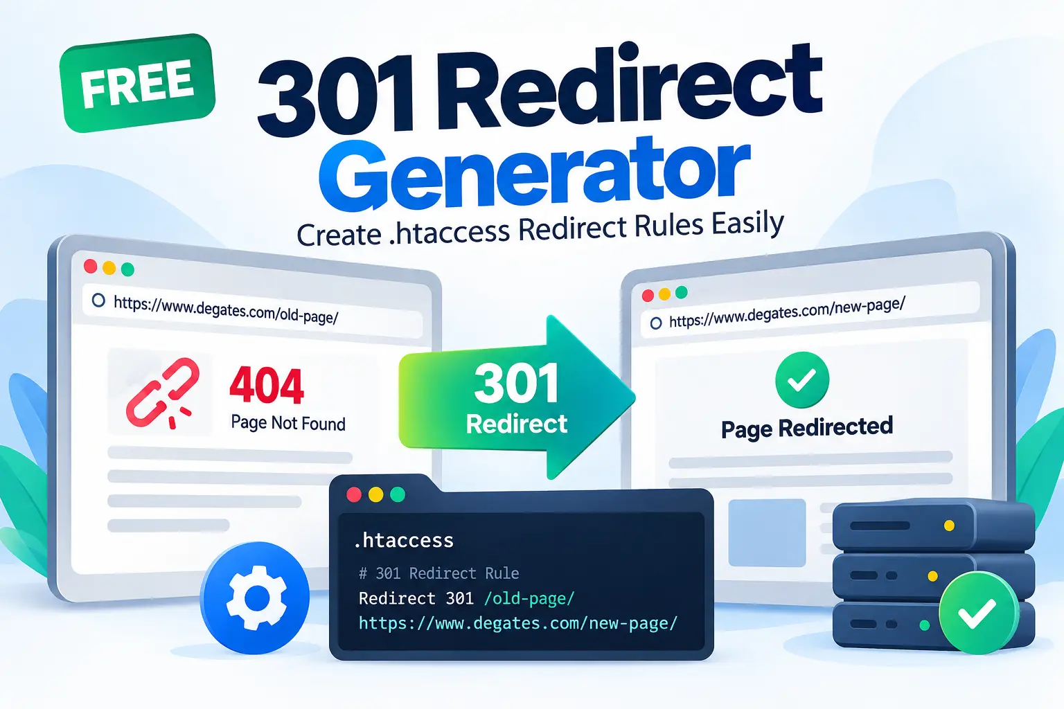 Free 301 Redirect Generator – Create .htaccess Redirect Rules Easily