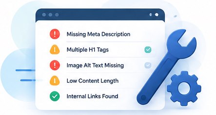 SEO issues checklist illustration
